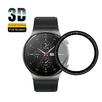3D Curbat Acoperire COMPLETĂ Folie de Protectie Pentru Huawei Watch GT 2 GT2 Pro Protector de Ecran HD Clar de Film Moale, Material Compozit
