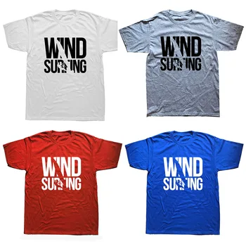Amuzant Născut La Windsurf Windsurfing Camasi Grafice Bumbac Streetwear Maneci Scurte Harajuku Supradimensionate T-shirt Mens Îmbrăcăminte