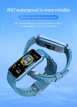 C2 Plus Ceas Inteligent IP67 rezistent la apa de Fitness Apel Smartwatch Bărbați Femei Sprijin IOS Android 1.14 Inch Urmărire Brățară Inteligent
