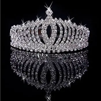 Copii Cerc Păr Coroana Elegante Stras Tiara cu Pieptene Fată de Vară de Înaltă calitate de Cristal, Argint, Bijuterii cu Diamante de la Fete