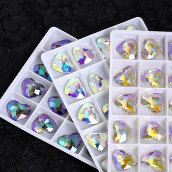K9 Pahar cu Cristale Strass DIY Accesorii in Forma de Inima de Piatră Pentru Haine Genti Pantofi Decor Glitter Cristale Lipici Pe Pietre