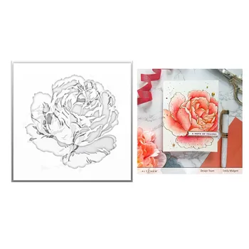 Sabloane pentru Flori 2021 Noi Scrapbooking Hârtie de Luare Trandafir Aurit Relief Cadre Card Ambarcațiunile Nu Mor și Ștampila