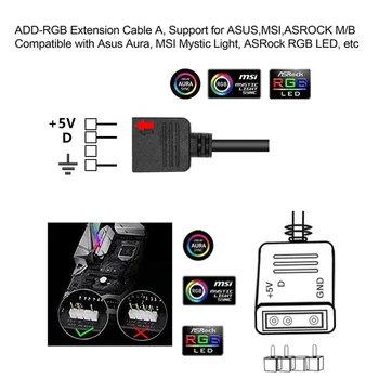 WS2812b RGB LED Strip 5V 3 Pini LED adresabile antete PC-ul pentru ASUS AURA de SINCRONIZARE / MSI Mystic Light Sync / GIGABYTE RGB Fuziune 2.0
