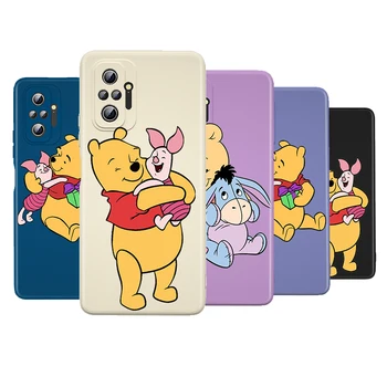 Winnie The Pooh Lichid de Silicon Moale Capacul Pentru Xiaomi Redmi Nota 10 10T 9 9M 8T 9 8 7 Pro Max Caz de Telefon