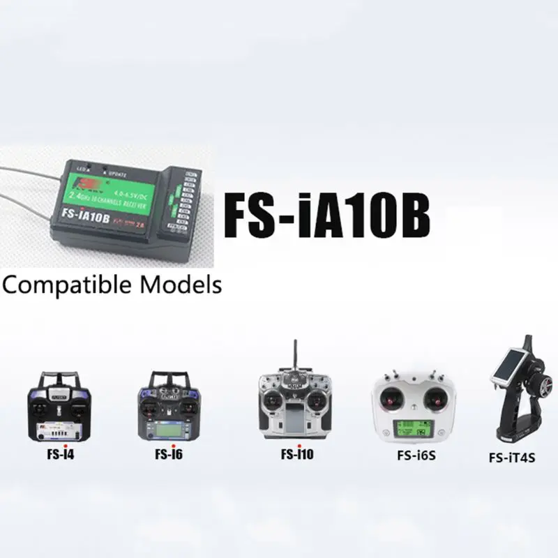 Flysky FS-iA10B receptor 2.4G 10CH para Flysky FS-i6 FS-i6S FS-i10 D4X4 